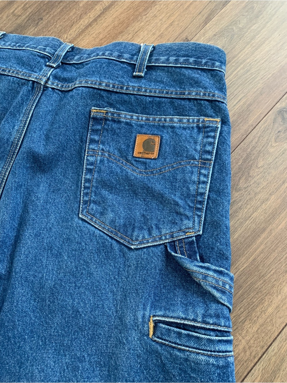 Carhartt Jeans Men's Dark Blue Carpenter Jeans with Utility Pockets size 40 - Picture 9 of 10